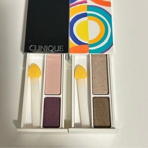 NEW Clinique All About Shadow Duo Eyeshadow Set of Two Pink Purple Tan Colors
